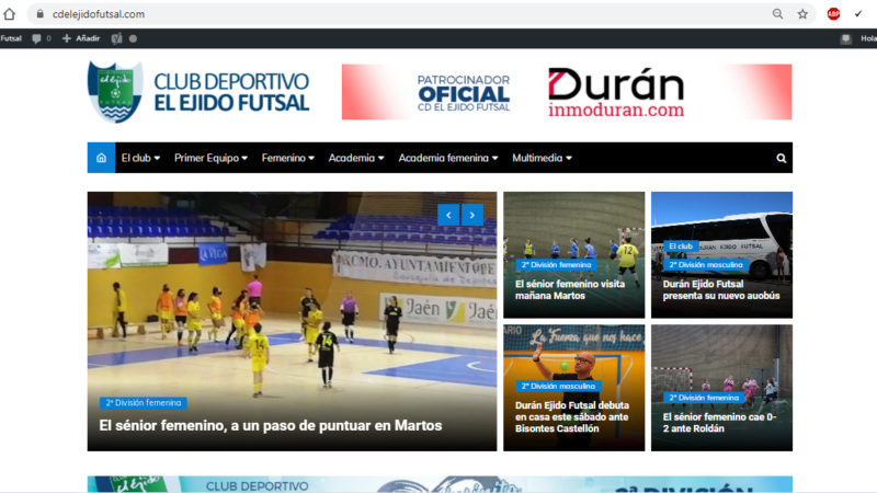 El CD El Ejido Futsal lanza su nueva web