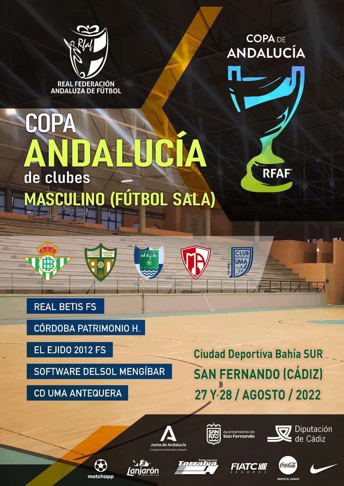 Inagroup El Ejido Futsal jugará en San Fernando la Copa Andalucía de clubes