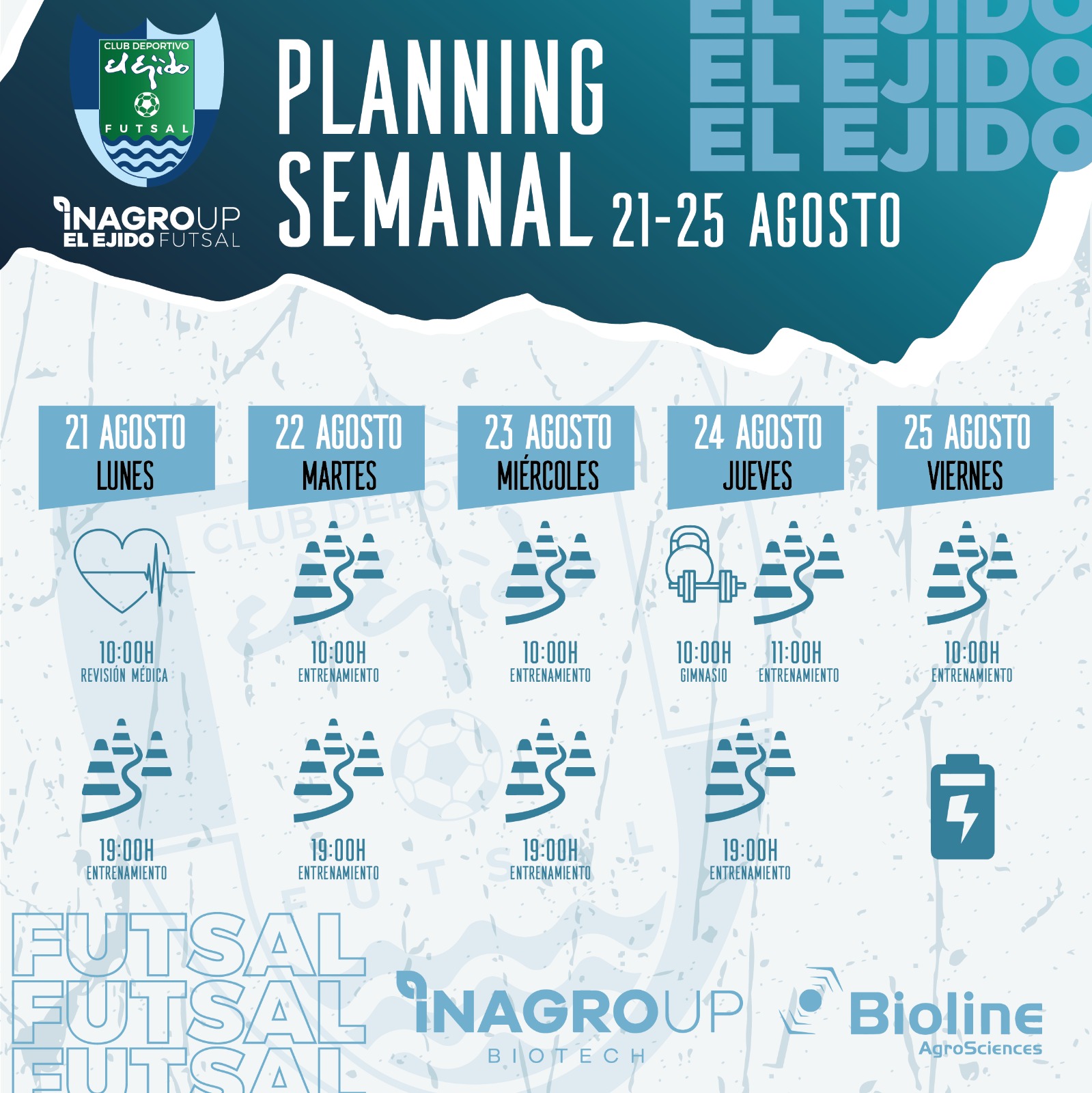 Inagroup El Ejido Futsal vuelve al trabajo el 21 de agosto