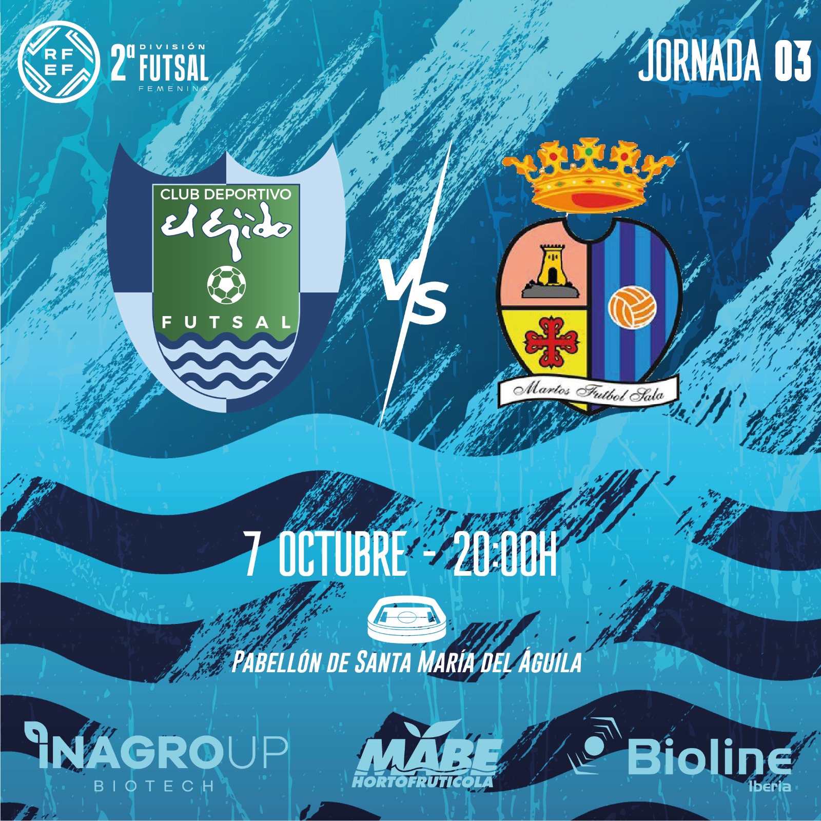 Tercer asalto entre Inagroup Mabe El Ejido Futsal y Martos FS